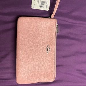 Coach wristlet, double zip
